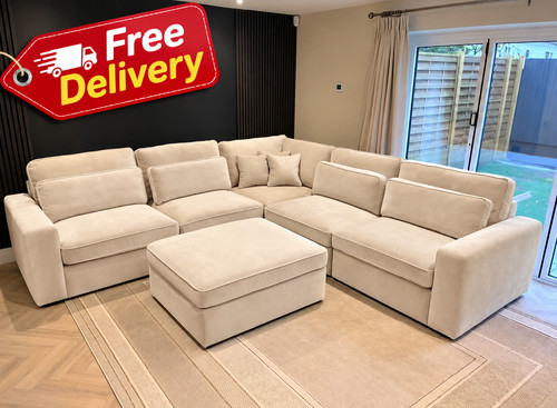 Ruby corner sofa - , cream