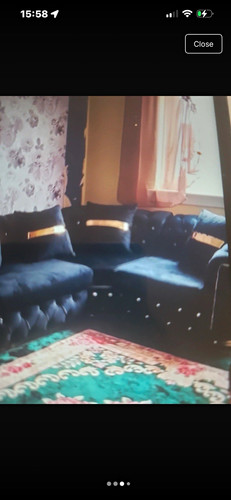 Black velvet tufted - black,