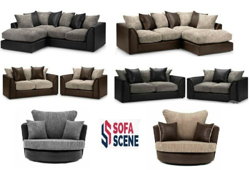 Byron fabric leather corner - leather,