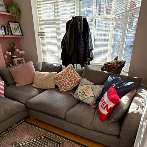 Dfs grey fabric shape corner - fabric, l-shape