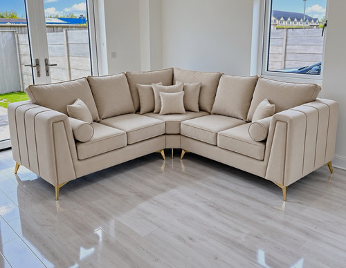 Beige plush shaped corner - plush,