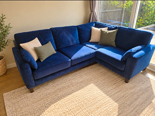 Furniture village blue velvet - blue,