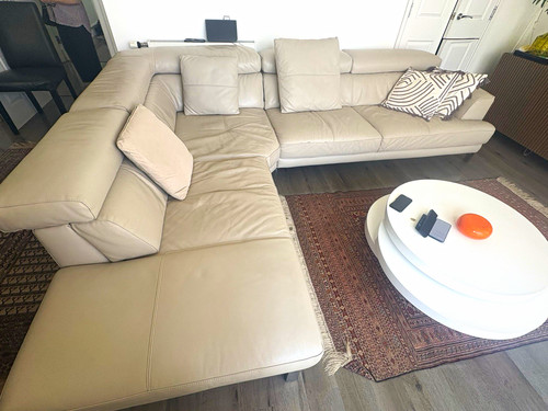 Dfs beige leather - leather, corner