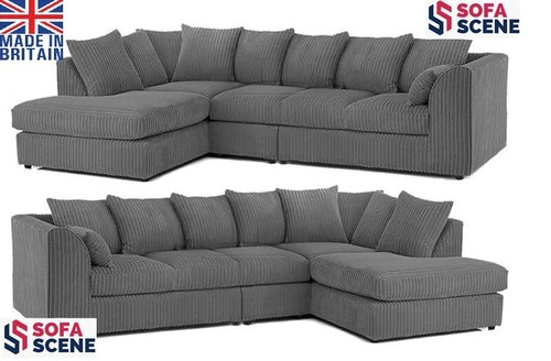 Jumbo cord corner sofa set - corner,