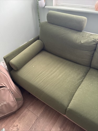 Green velvet corner sofa - velvet, 3