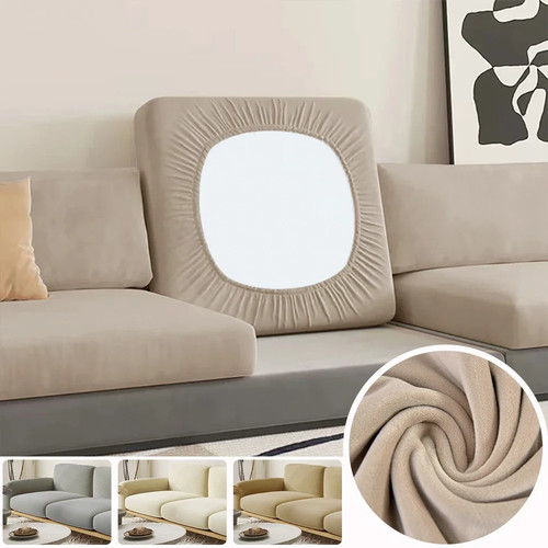 Velvet sofa seat cushion cover - velvet,
