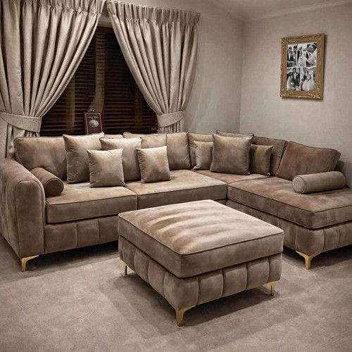 Beige shape corner sofa - corner,