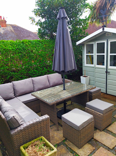 Rattan wicker corner - sofa, set