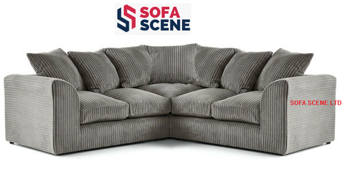 Jumbo cord corner sofa suite - cord,