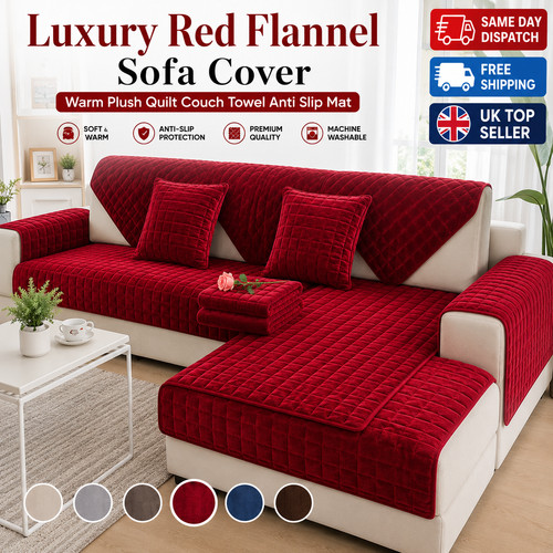 Luxury red flannel - red,