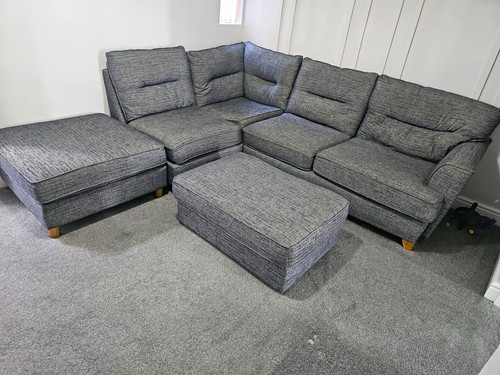 Grey woven fabric - grey, corner