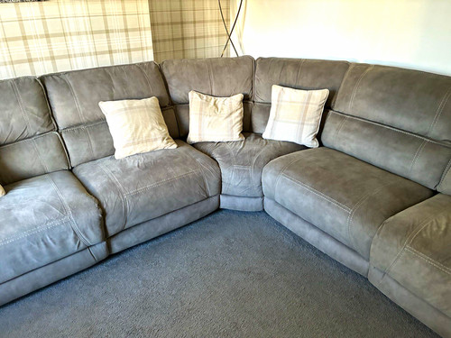 Grey fabric corner - fabric, solid