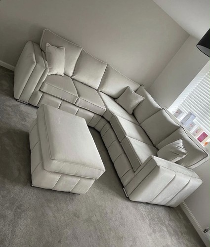 Cream plush velvet - cream, shape