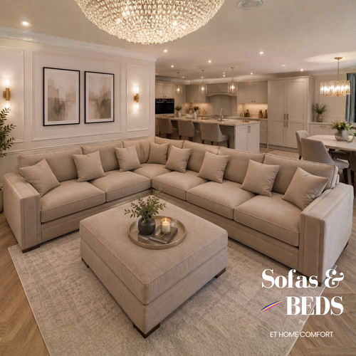 New modern corner sofa - new,